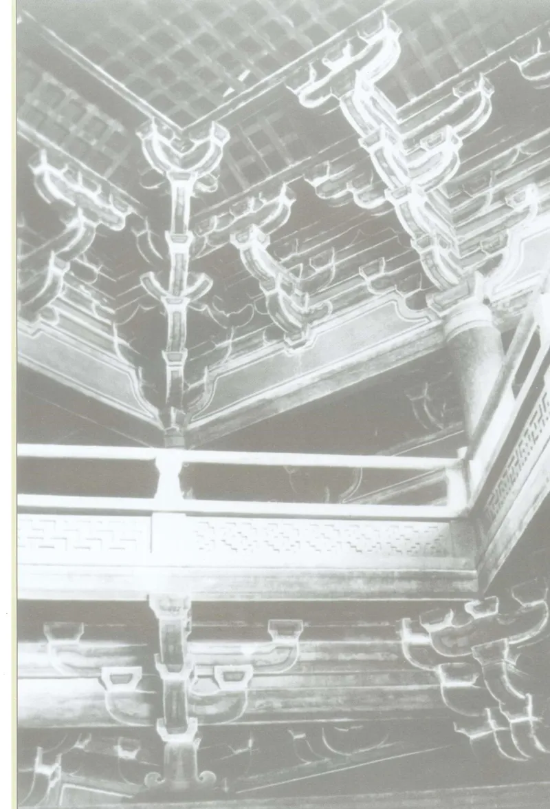 Illustrated Dictionary of Ancient Chinese Architecture, collated edition: old view of the coffered ceiling of the Guanyin Pavilion of Dule Temple