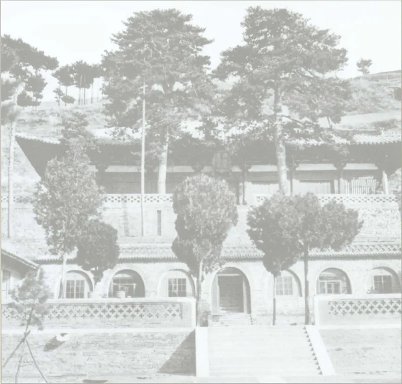 Edizione riordinata dello Zhongguo Gu Jianzhu Tudian, fotografato da Liang Sicheng e altri: veduta d'insieme della grande sala del Tempio Foguang
