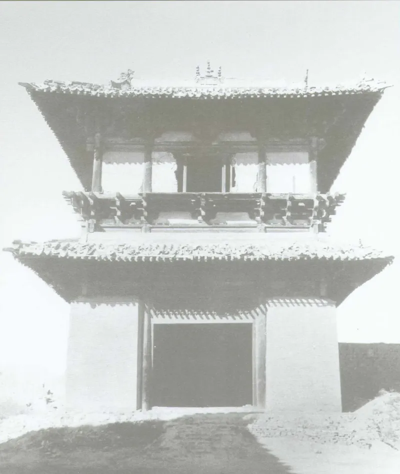 1933年 梁思成・劉敦楨が大同調査時に撮影した善化寺普賢閣